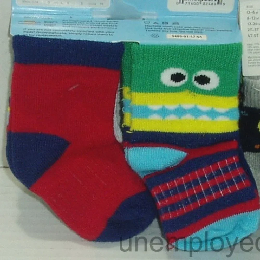 Boys Crew Socks Monster Rocket Stars Moon Peds Growing Lot 10 pair